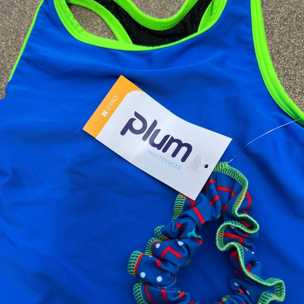 PLUM PRACTICE WEAR GYMNASTICS LEOTARD CM PAC MAN